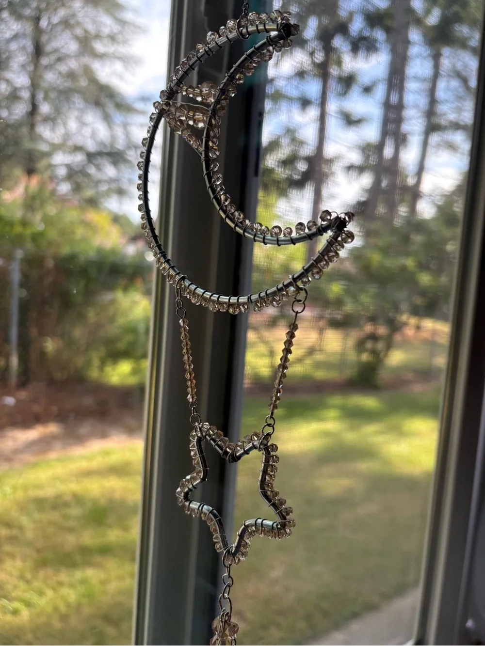 Crescent Moon Champagne SunCatcher - Picture 4 of 9